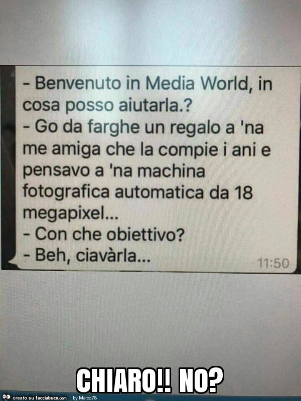Chiaro! No?