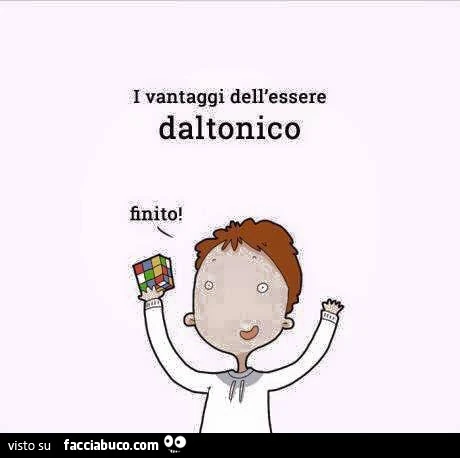I vantaggi dell'essere daltonico. Finito