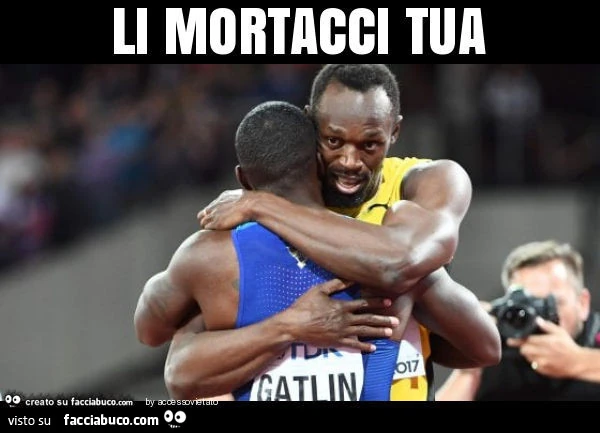 L'abbraccio di Bolt. Li mortacci tua