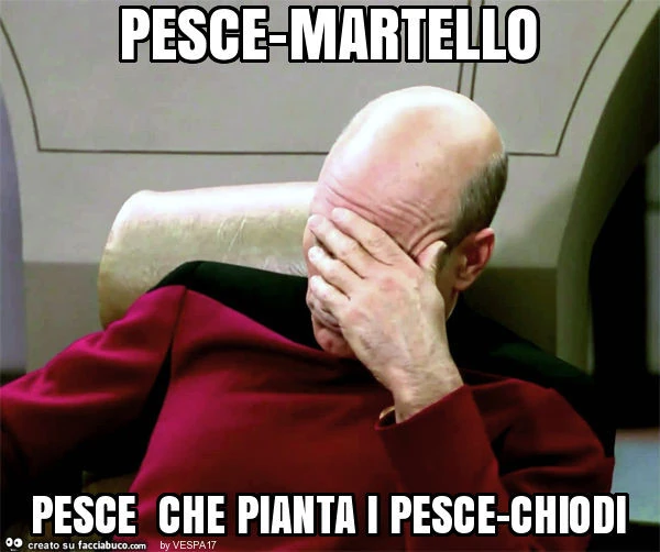 Pesce-martello pesce che pianta i pesce-chiodi