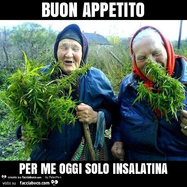 Buon appetito per me oggi solo insalatina
