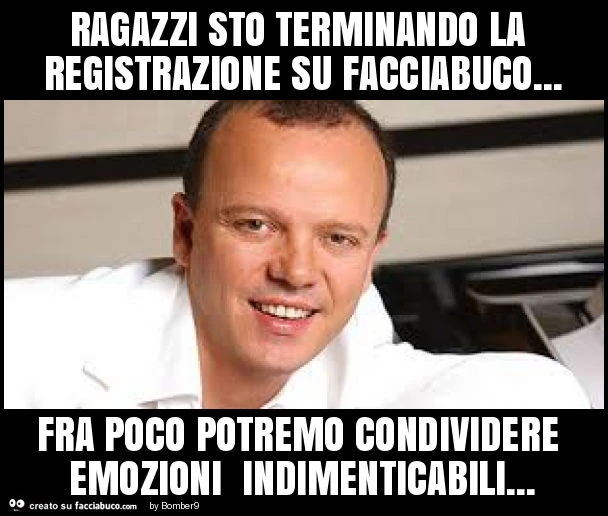 Ragazzi sto terminando la registrazione su facciabuco&hellip; fra poco potremo condividere emozioni indimenticabili