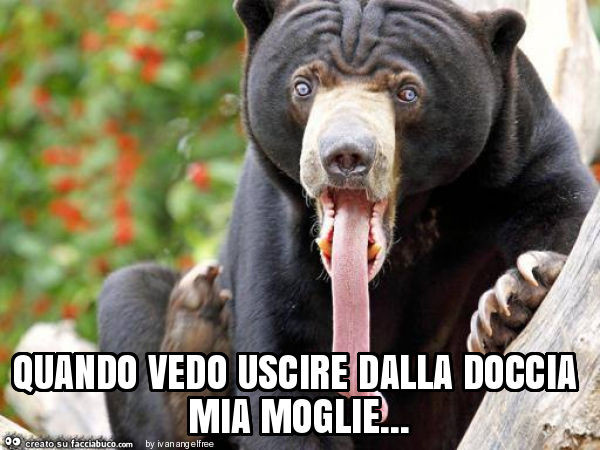 Quando vedo uscire dalla doccia mia moglie