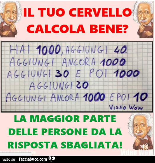 Il tuo cervello calcola bene? La maggior parte delle persone da la risposta sbagliata