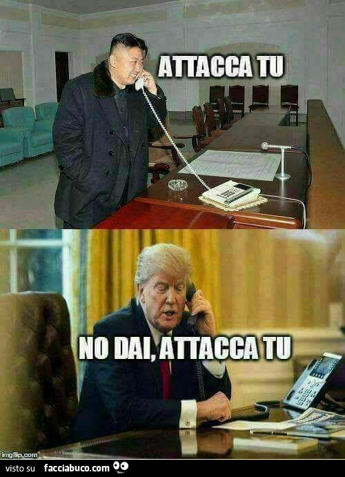 Attacca tu. No dai, attacca tu