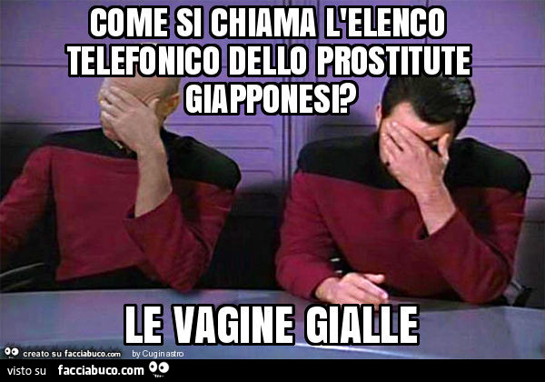 Come si chiama l'elenco telefonico dello prostitute giapponesi? Le vagine gialle