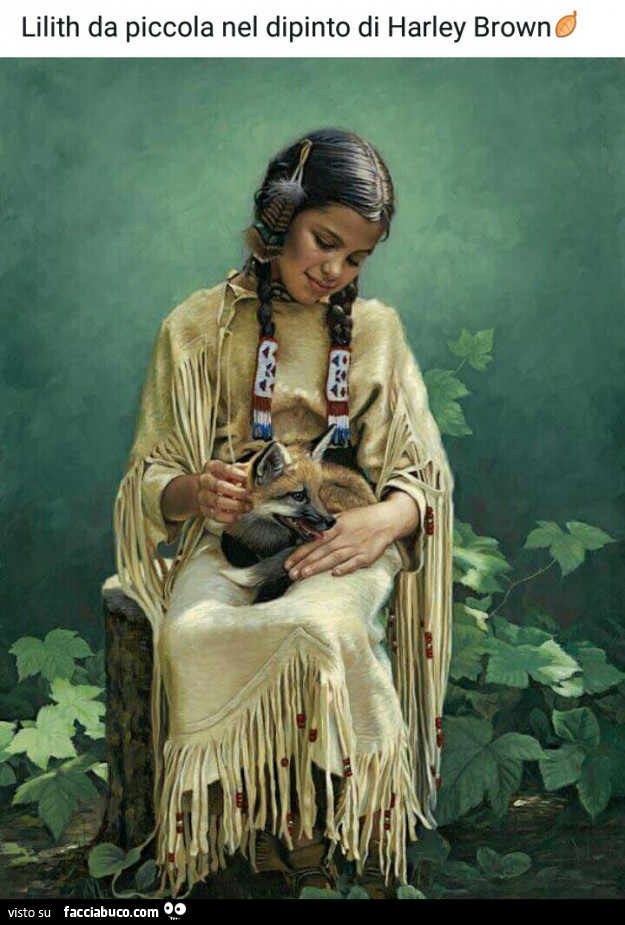 Lilith da piccola nel dipinto di Harley Brown