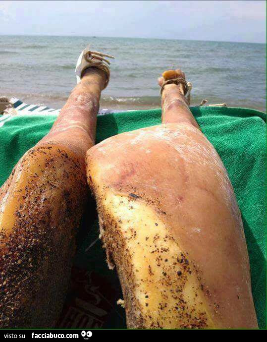 Prosciutti al mare come fossero gambe