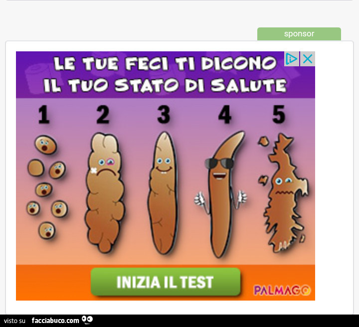 Sponsor: le tue feci dicono il tuo stato di salute. Inizia il test