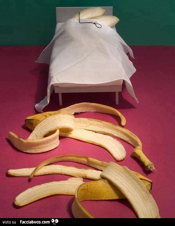 Le banane si spogliano e vanno a letto assieme