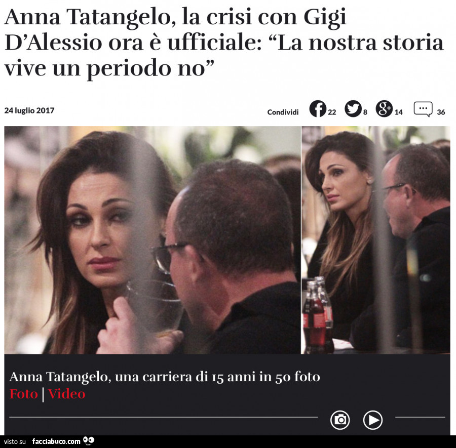 Anna Tatangelo, la crisi con Gigi D'Alessio ora è ufficiale: la nostra storia vive un periodo no