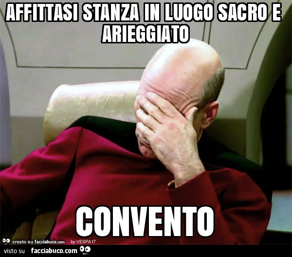 Affittasi stanza in luogo sacro e arieggiato convento