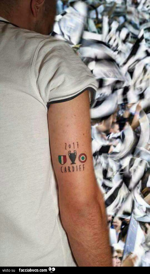 Si era tatuato il triplete sul braccio, con la champions di Cardiff