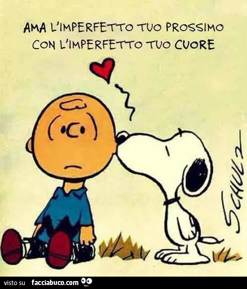 Ama l'imperfetto tuo prossimo con l'imperfetto tuo cuore