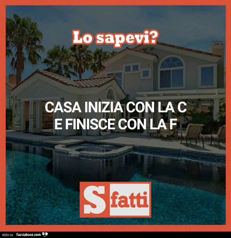 Lo sapevi? Cosa inizia con la C e finisce con la F
