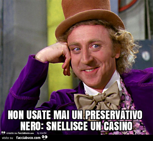 Non usate mai un preservativo nero: snellisce un casino