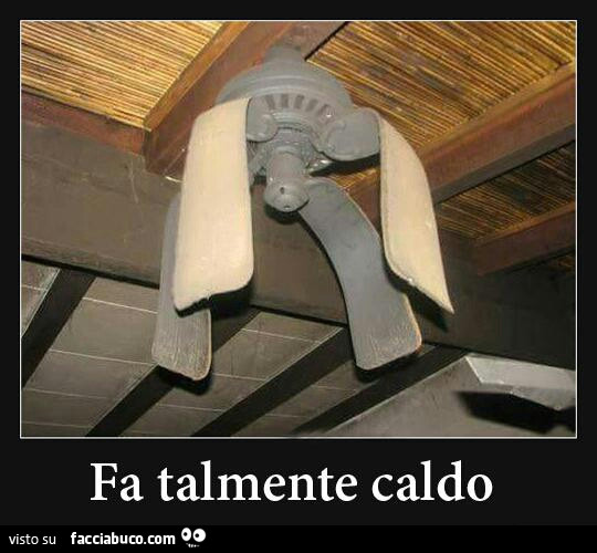 Ventilatore con le pale afflosciate. Fa talmente caldo