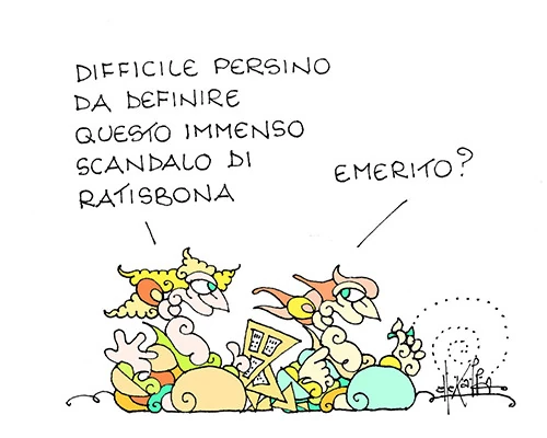 Difficile persino da definire questo immenso scandalo di ratisbona. Emerito