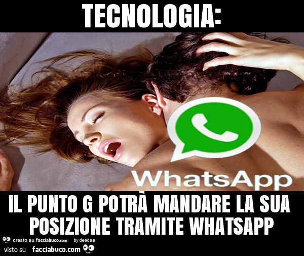 Tecnologia: il punto g potrà mandare la sua posizione tramite whatsapp