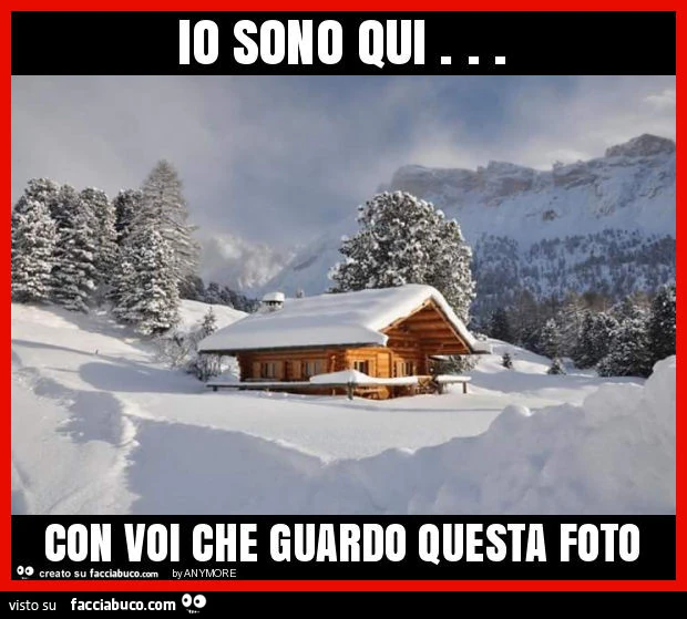 Io sono qui&hellip; con voi che guardo questa foto