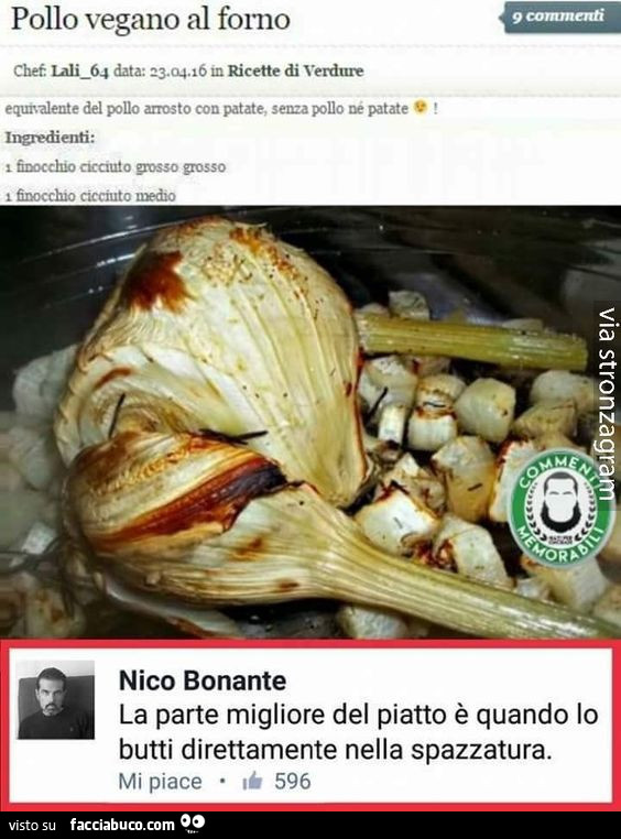 Pollo vegano al forno. La parte migliore del piatto è quando lo butti direttamente nella spazzatura