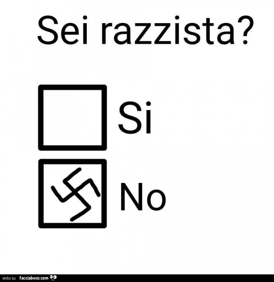 Sei razzista? No