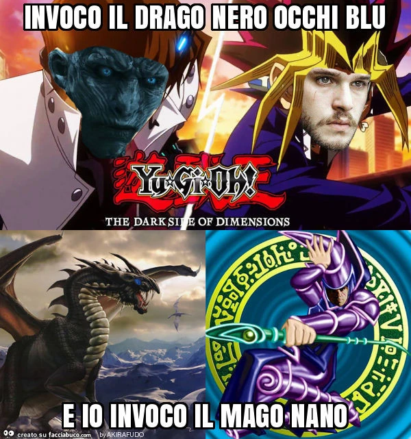 Invoco il drago nero occhi blu e io invoco il mago nano
