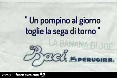 Un pompino al giorno toglie la sega di torno