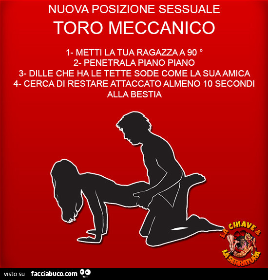 Nuova posizione sessuale: toro meccanico