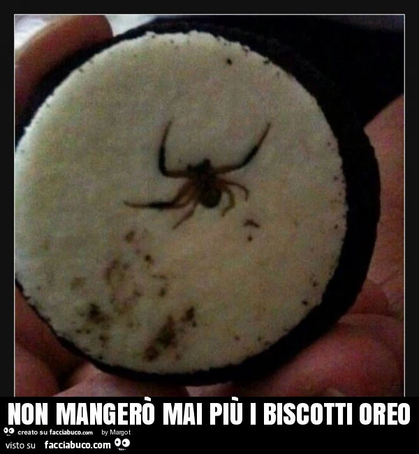Non mangerò mai più i biscotti oreo