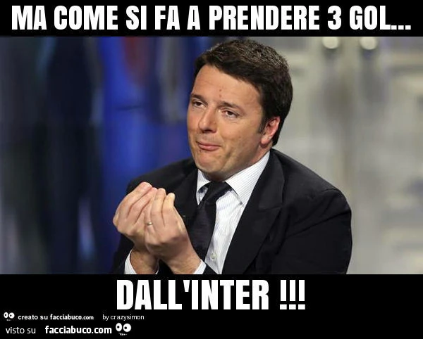 Ma come si fa a prendere 3 gol&hellip; dall'inter