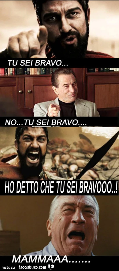Tu sei bravo&hellip; no&hellip; tu sei bravo&hellip; ho detto che tu sei bravooo! Mammaaa