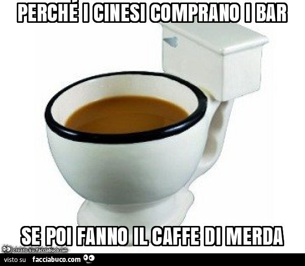 Perché i cinesi comprano i bar se poi fanno il caffe di merda