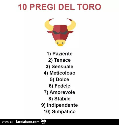 10 pregi del toro