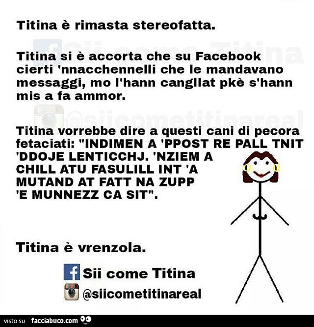 Titina è rimasta stereofatta