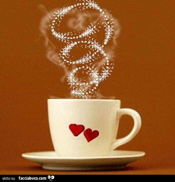 Tazza di caffè con i cuoricini