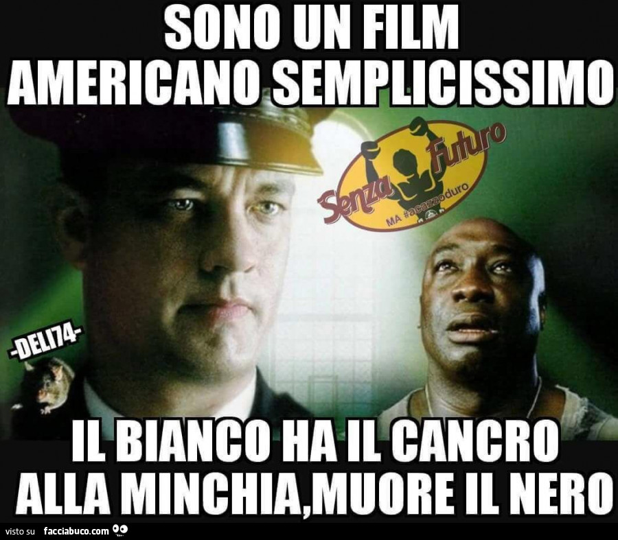 Sono un film americano semplicissimo. Il bianco ha il cancro alla minchia, muore il nero