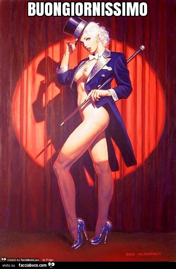 A tette nude sul palco. Buongiornissimo