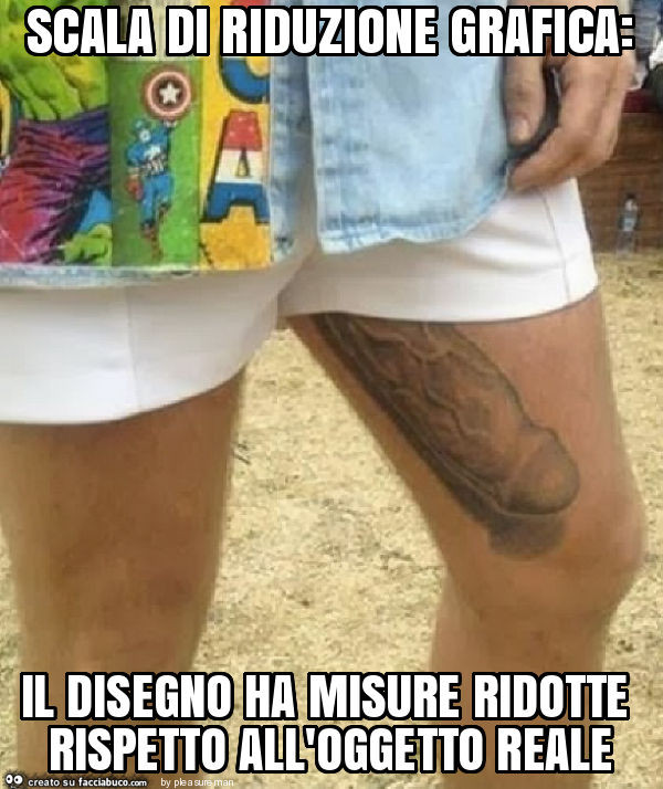 Scala di riduzione grafica: il disegno ha misure ridotte rispetto all'oggetto reale