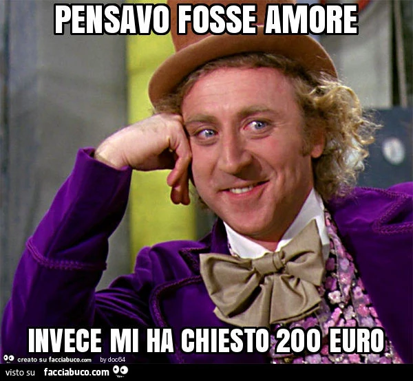 Pensavo fosse amore invece mi ha chiesto 200 euro