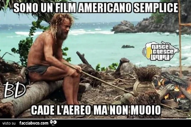 Sono un film americano semplice cade l'aereo ma non muoio